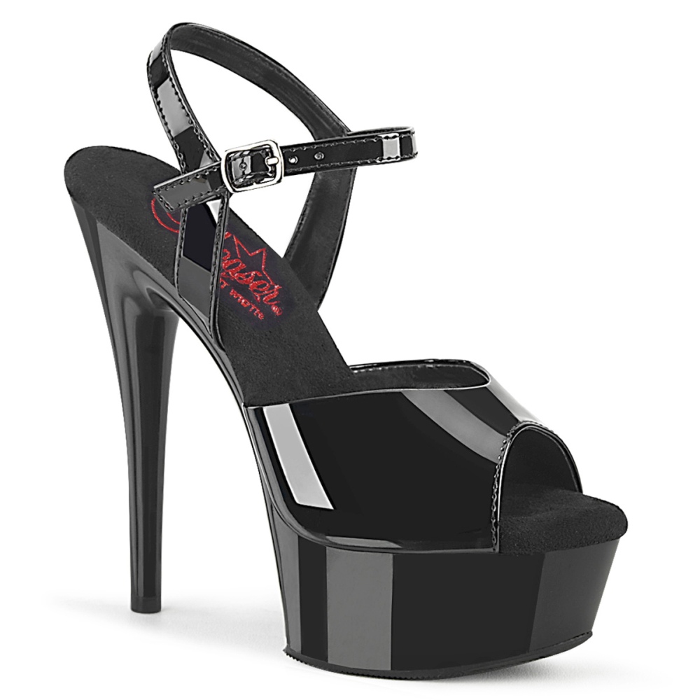 Pleaser - EXCITE609 KnöchelriemenSandale - Schwarz